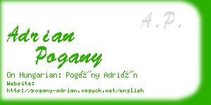 adrian pogany business card